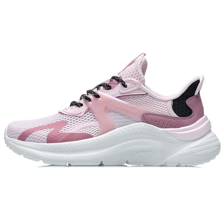 

New LiNing Liuyun Anti Slip Wear Resistant Low Top Running Shoes Women s White Pink AGLR036-2 36