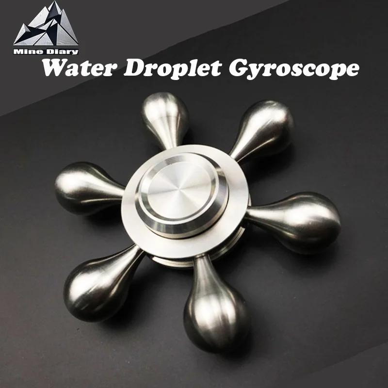 Kropla Wody Seiko Stal Nierdzewna Żyroskop na Palec Fidget Zabawka EDC Hand Spinner Ultra-długi Czas Obrotu Żyroskop Zabawka do Redukcji Stresu