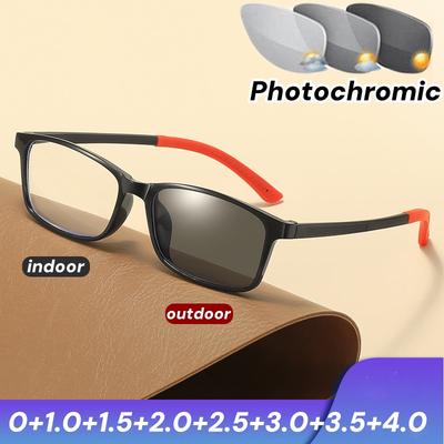 Sports Photosensitive Color Changing Reading Glasses Anti Blue Light Cycling Goggles Photochromic Presbyopia Eyeglasses