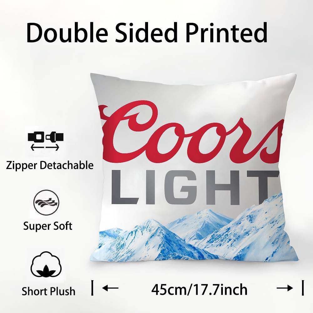 Beer C-Coors Pillow Case Plush Fabric Soft  Pillowcase Double Sided Print Cushion Cover Household Gifts