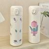 500ml Stainless Steel Thermal Cup Bouncing Cover Cute Flower Style Milk Tea Coffee Mug Leak-Proof Mug Travel Water Bottle