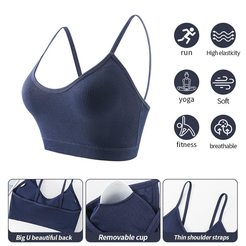 Plus Size Outerwear Integrated Camisole Sports Bra For Women Yoga Fitness