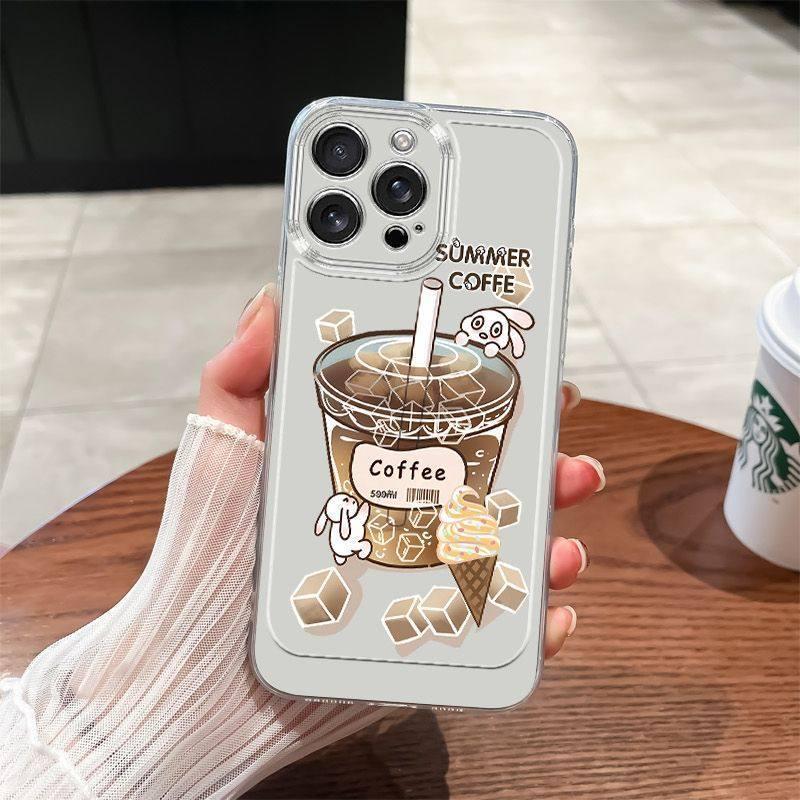 Coffee Ice Cream Phone Case for iPhone 17 Pro Max/16/15 Pro Max/14 Pro Max