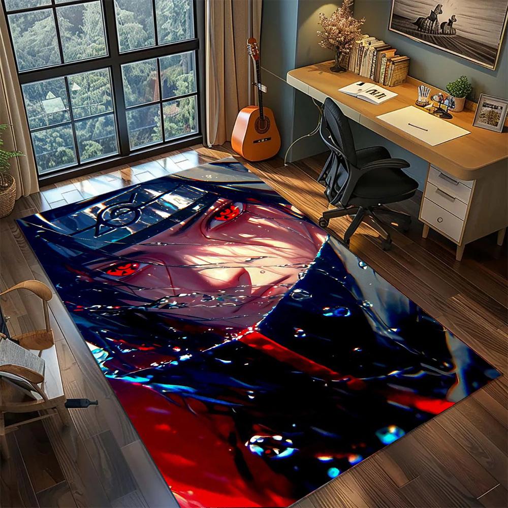 Itachi Uchiha Washable Gamer Room Floor Mat, Non Slip Large Area Rug Carpet Bedroom Home Decoration.-TING