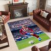 Atletico Madrid Benutzerdefinierter Namensbereich Teppich Geeignet für Schlafzimmer Arbeitszimmer Wohnzimmer Dekorieren Sie den Raum Rutschfester Teppich Anime Büro Dekor