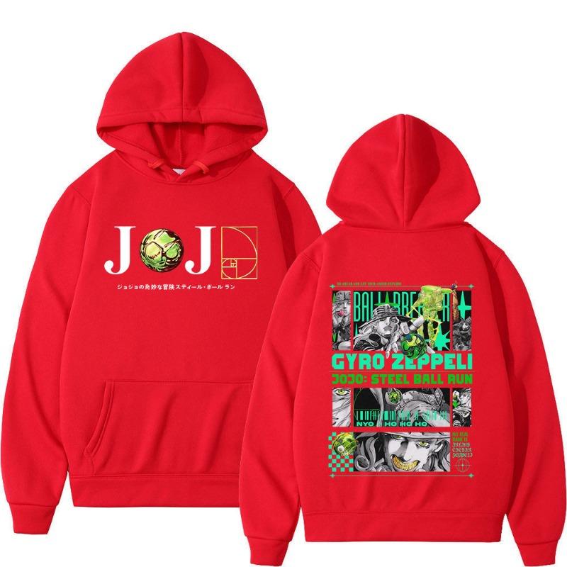Anime JoJo Bizarre Adventure STEEL BALL RUN Gyro Zeppeli Hoodies Men's Clothing Fashion Hooded Sweatshirts Long Sleeve Pullover