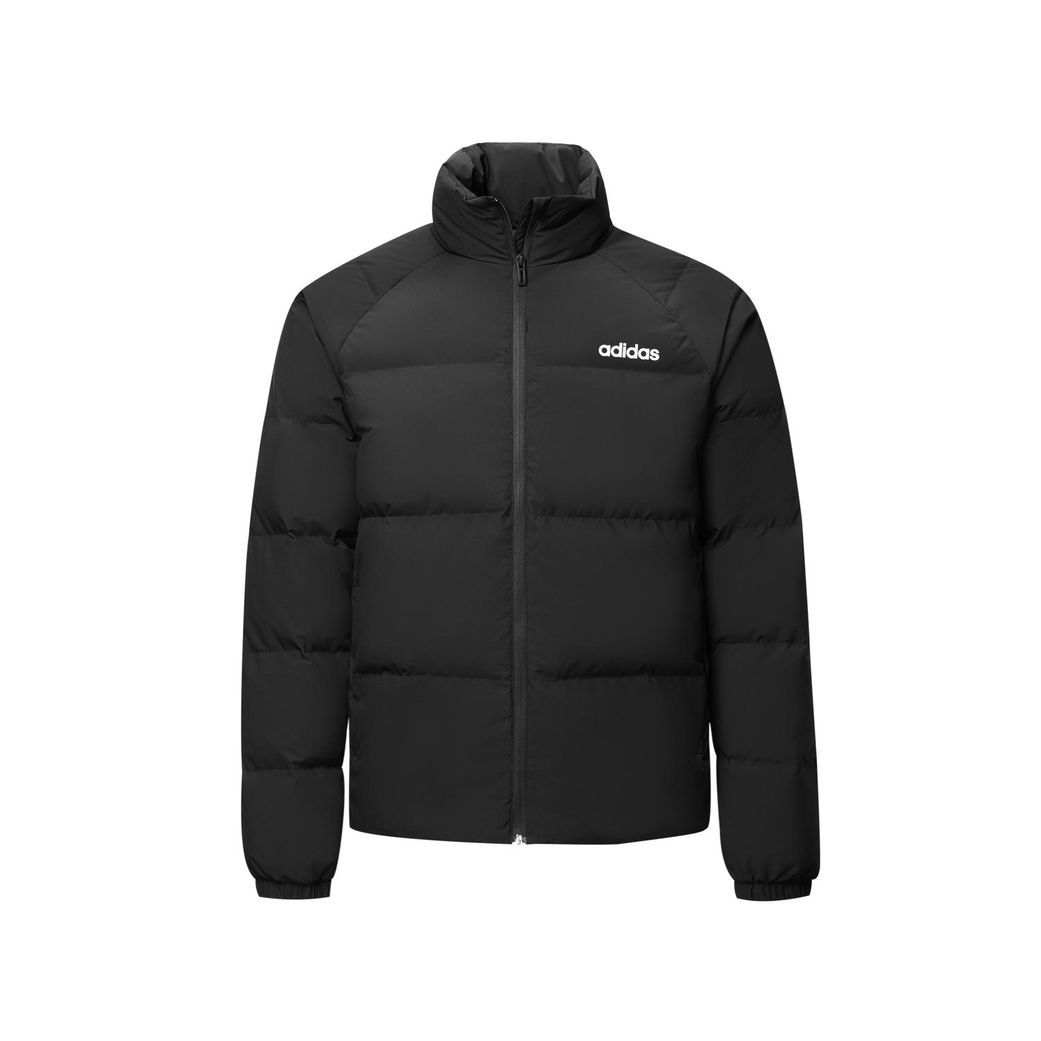 adidas Unisex Stand Collar Short Down Jacket Black JL9586 M
