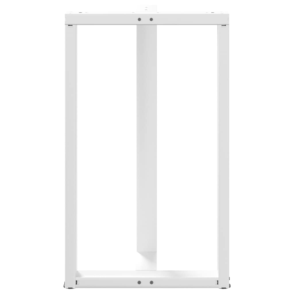 Vidaxl Nogi Do Stołu Barowego, 2 Szt., Białe, 60X35X(100-101) Cm, Stal