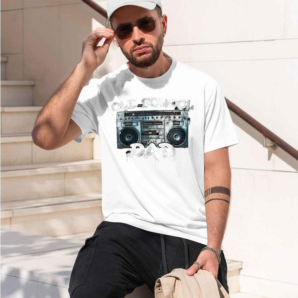 Old School Dad D Tshirt Throwback 80s 90s Unisexs Clothing Boombox Graffiti Fitness T Shirt Funny Print Tshirt 2026 New Model