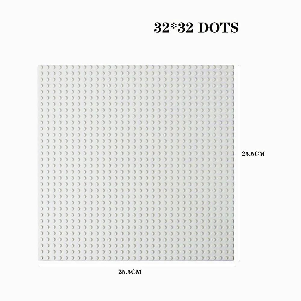 Płyta bazowa 32*32 16X32 16X16 Kropki Klocki budowlane Płyta bazowa DIY Plastikowa płyta Klasyczna cegła Akcesoria Zabawka dla dzieci