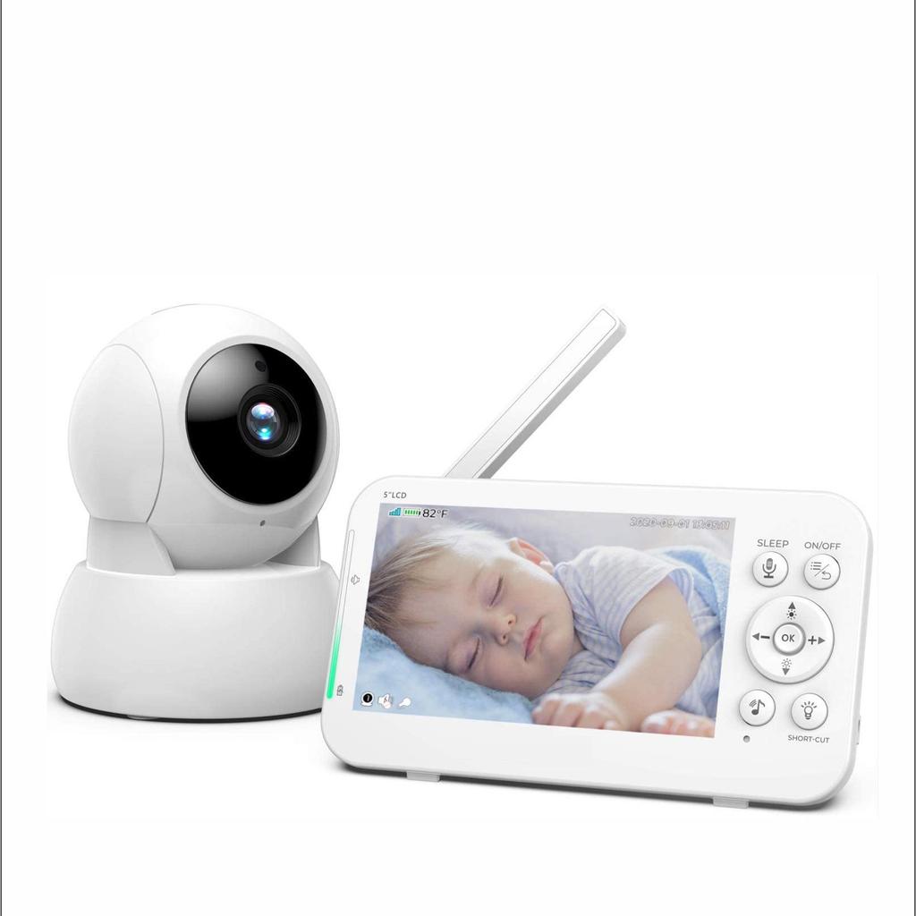 5-Inch Screen Baby Monitor - Childcare Surveillance Camera