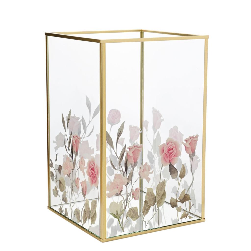 Sophia Classic Floral Glass Tea Light Holder - Large
