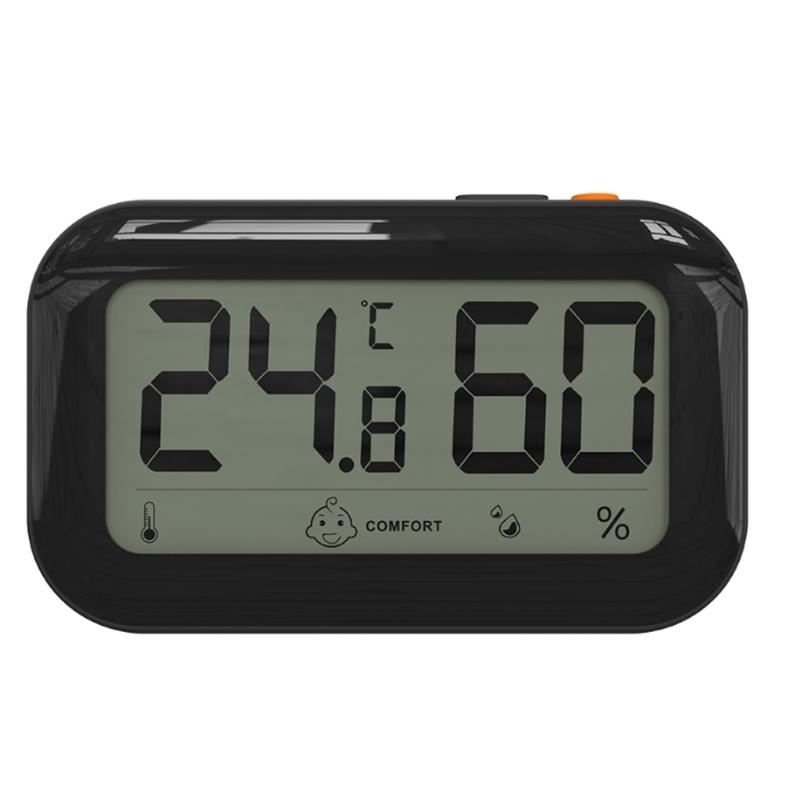 

Mini Temperature Humidity Monitor Icons Alerts System Maximums Minimum Value Recorder LCDs Display For Nursery Baby Room чорний