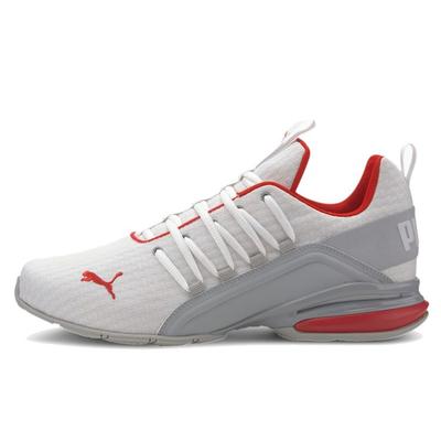 Axelion Block Comfortable Lightweight Breathable Fabric Low-Top Casual Urban Commuting Running Shoes Men Sneaker White Red 193148-02