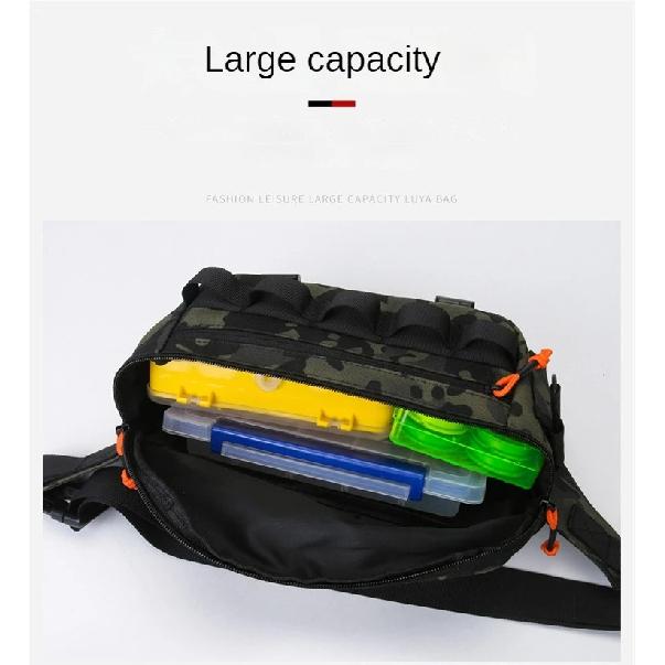 Fishing Chest Waist Bag Tactical Outdoor Travel Sports EDC Fishing Lure Bags Hunting Camping Hiking Cycling Pack Molle Pouch