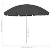 Beach Umbrella Anthracite 300 Cm