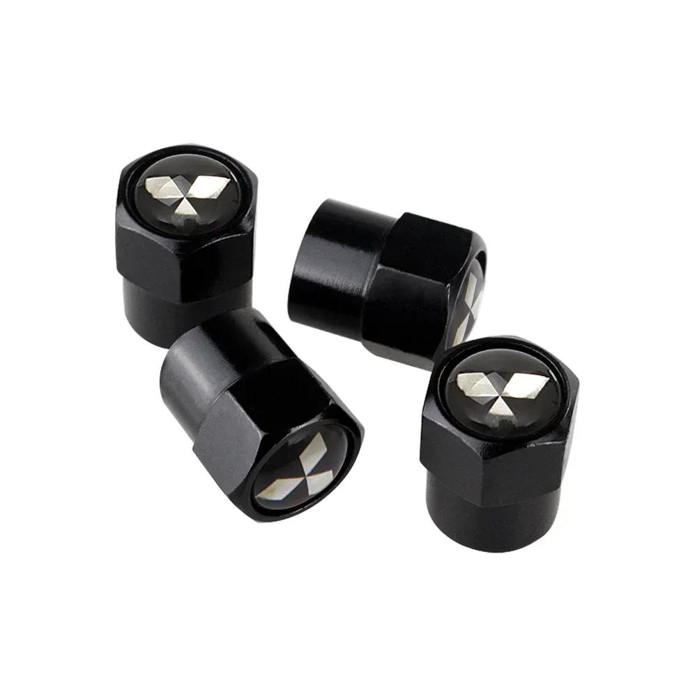 4pcs Car Wheel Tire Valve Caps Tyre Stem Covers for Mitsubishi Ralliart Lancer ASX Colt Pajero Outlander Eclipse Delica EVO Colt