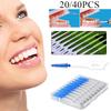 20/40pcs Soft Silicone Interdental Brushes Toothpicks Double Floss Head Oral Hygiene Oral Care Tools
