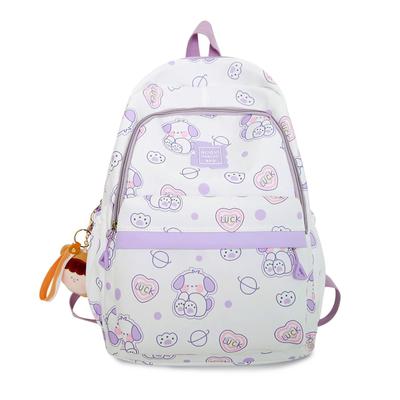 FANDARE Women's Cute School Backpack with Plush Toy, Large Capacity, A4 Size, 15.6-inch Laptop Storage, Lightweight, Popular, Waterproof, Perfect for