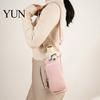 Cushioned Cup Protector Sleeve Crossbody Water Carrier, Wear-resistant Protective with Phone Pocket, Drawstring Cover Closure Portable Pouch