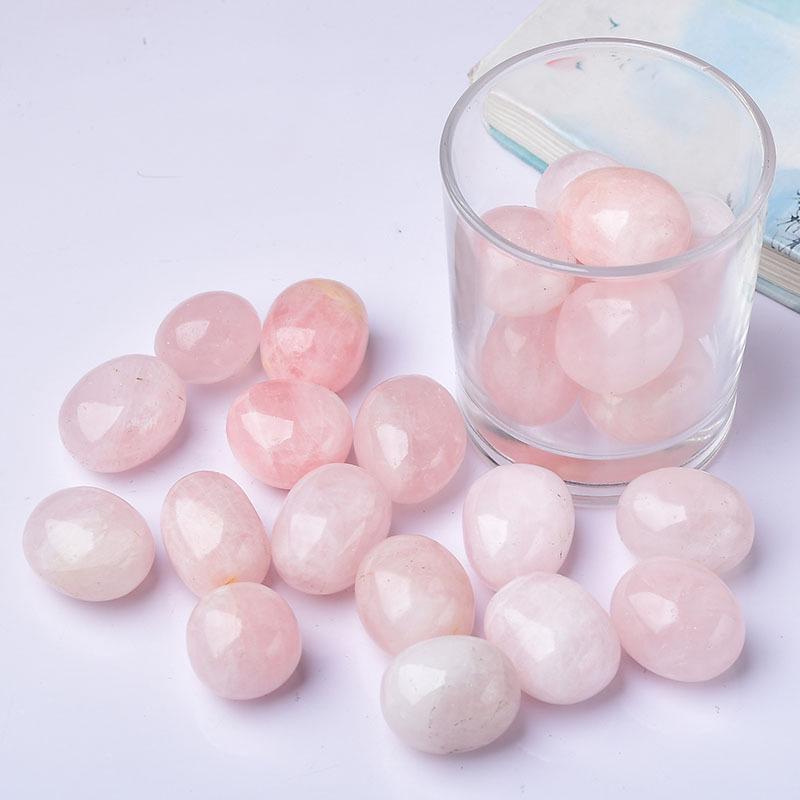 Natural Rose Quartz Tumbled Stone Ornament - Mineral Specimen for Teaching and Popular Science, Gemstone Bathtub Decor.