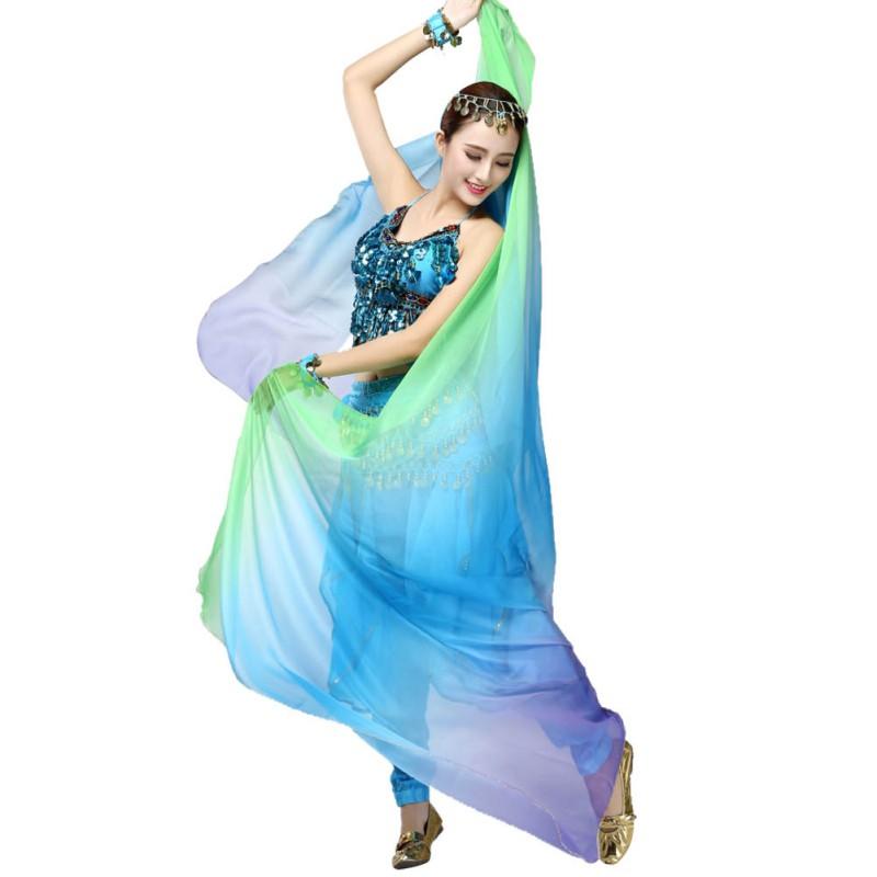 

Hand Scarf Belly Dance Costume Outfit Hip Scarf Large Gradient Design for Women Performance Show Carnival Party Dress