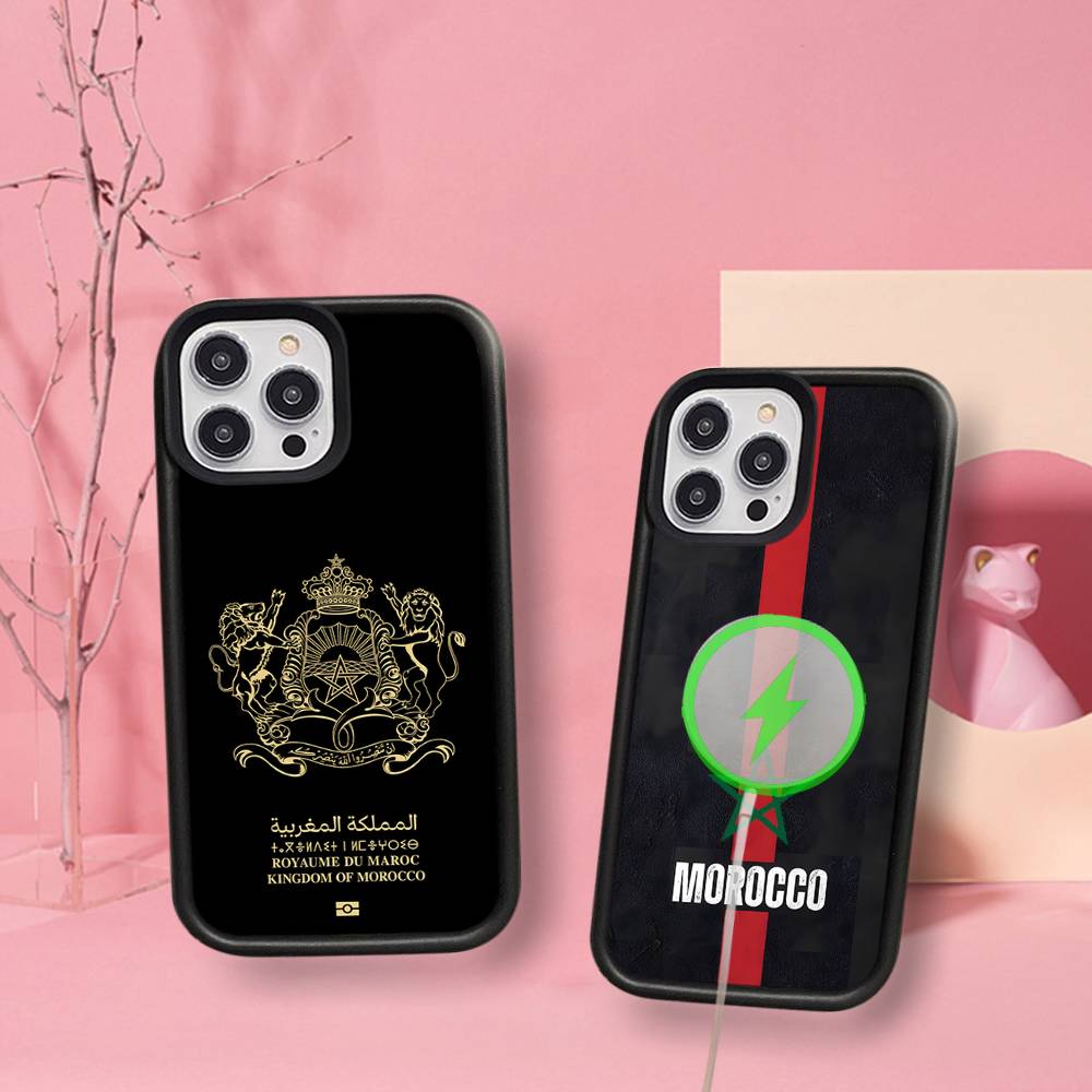 Maroc M-Morocco Flag Magnetic Phone Case For IPhone 17 16 15 14 13 12 Mini 11 Pro Max Plus For Magsafe Cover