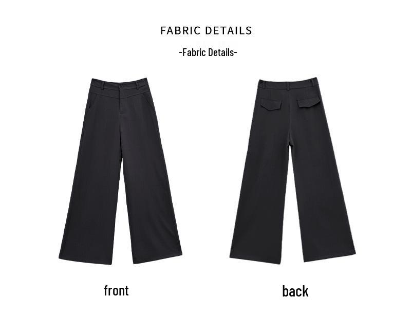 High-End Women's Suit Pants: Slimming, Thin, Narrow Spring/Summer Style, Straight-Leg with Good Drape, Comfy Loose Wide-Leg for Commute.