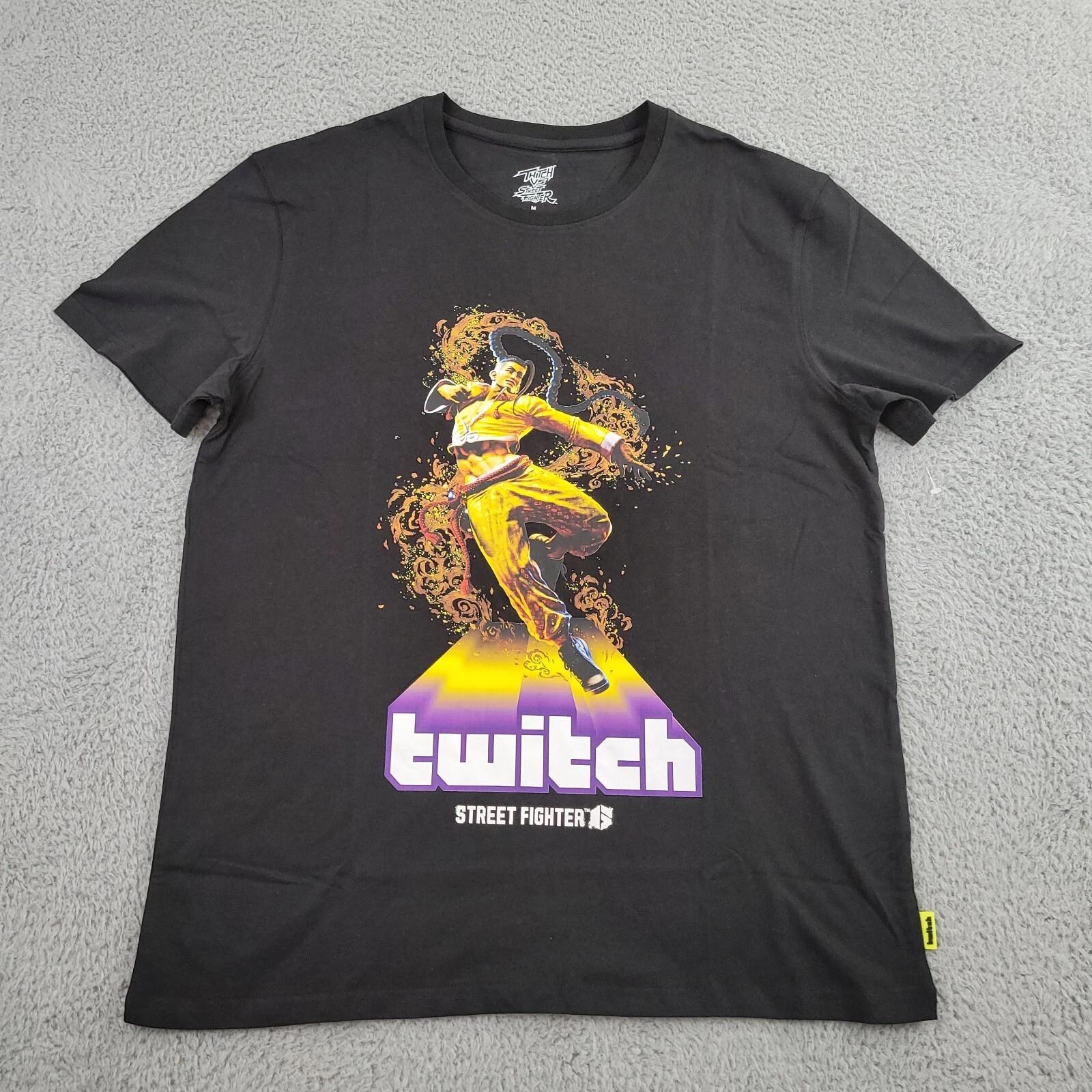 

Twitch VS Street Fighter Shirt Mens Medium Crew Neck Black Graphic Short Sleeve XL
