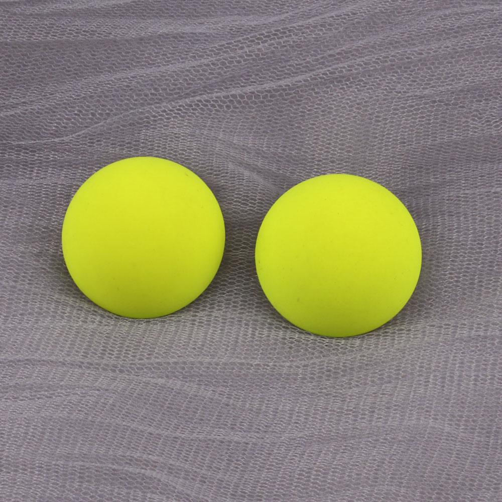 New Korean Neon Yellow Green Round Square Acrylic Stud Earrings For Women Geometric Triangle Matt Earrings Jewelry Party Gifts