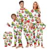 Juletrykk Søt familiesett Pyjamas, hjemmeklær, familiesett med lange armer toppbukser