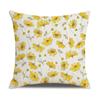 New Home Soft Furnishings Nordic Yellow Sunflower Sunflower Linen Printed Square Pillowcase