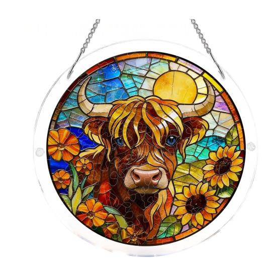 Suncatcher Puzzle in Acrilico Ornamento da Appendere alla Finestra 83 Pezzi Puzzle Sun Catcher Decorazione da Giardino Regali per Donne Uomini Mamma