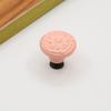 Flower Surface Ceramic Knob Single Hole Cabinet Knob Vintage Door Knob  Kitchen