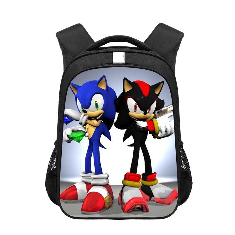 New Sonic Children's Backpack For Boys And Girls Cartoon Trendy School Bag Medium Size 20-35l Capacity