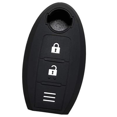 Silikonhülle für Intelligenten Schlüssel für Nissan Autos 2 Tasten Schwarz Note Note Days Cube March Juke NV350 Caravan Wingroad Stagea Teana Tiida Tiida