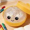 1Pc Glitter Dumpling Squishy Toy with Steamer, Stretchy Squeeze Stress Relief Fidget Toy