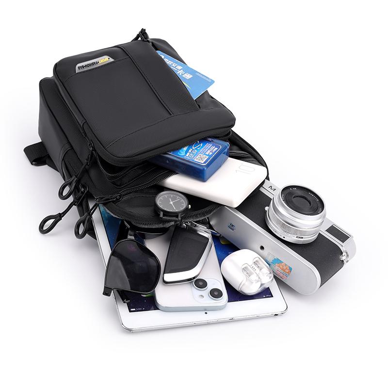 Men's Chest Bag Nylon Large Capacity Shoulder Crossbody Bag