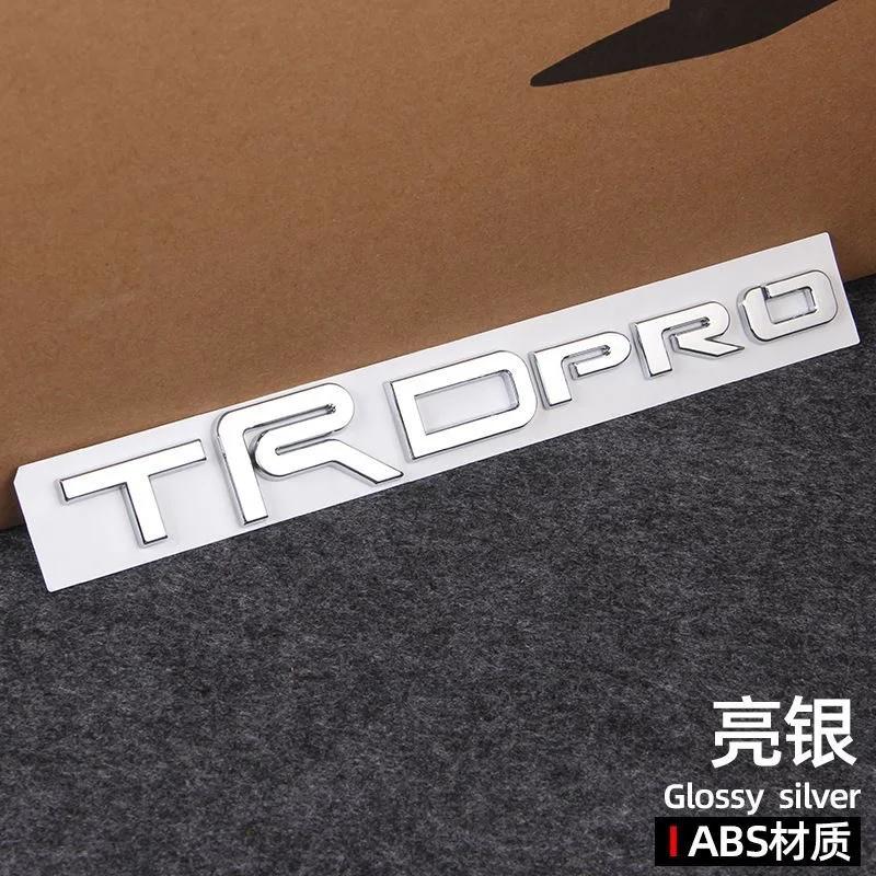 

1Pc 3D ABS Car trunk sticker TRDPRO logo For Toyota TRD Yaris Camry Tantu Prado Lande kuluze RAV4 car repack accessories