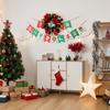 1 adet Set 9.8ft Kırmızı Beyaz Yeşil Kağıt Kart Tebrikler Afişi Noel İçin Özel Afiş Doğum Günü Afişi Harf Afişi