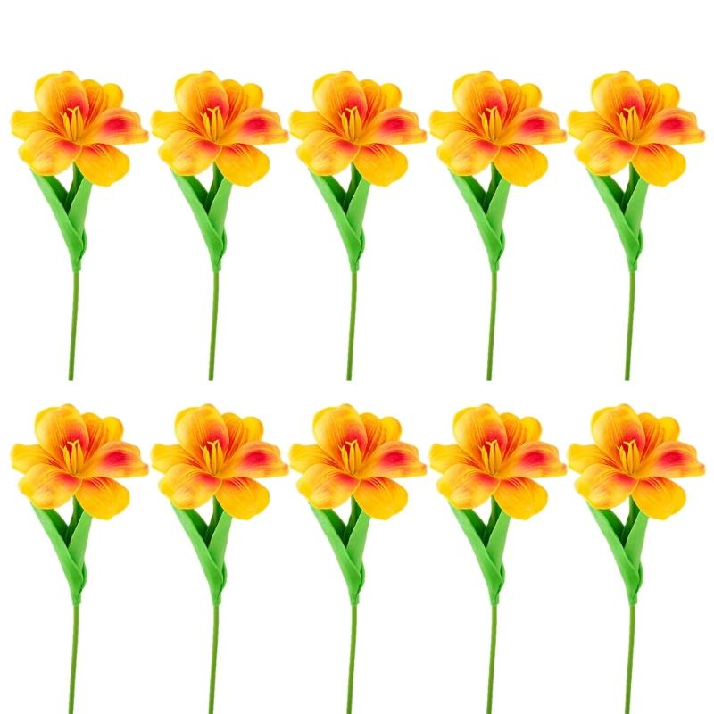 10Pcs Artificial Flower Bouquets Simulation Flowers Bouquets Arrangement for Wedding Party Home Garden Decoration