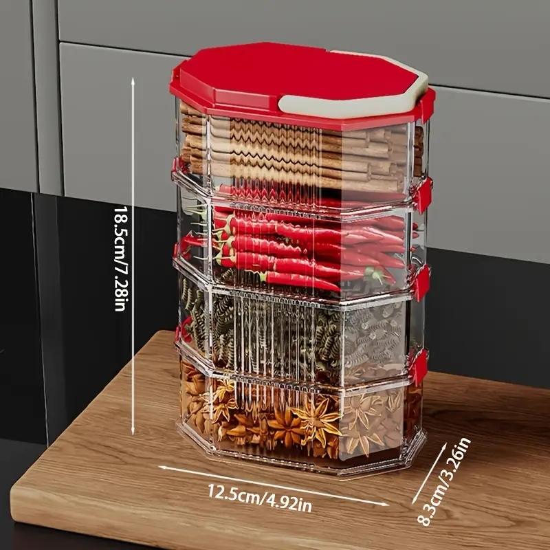 Stackable sealed storage box with handle and snap-on lid - durable leak-proof organizing box