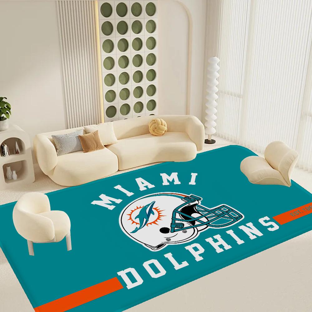 

M-Miami D-Dolphins Bath Mat Kids Room Bedroom Decoration Balcony Anti-Slip Doormat Living Room Alfombra 40x60cm