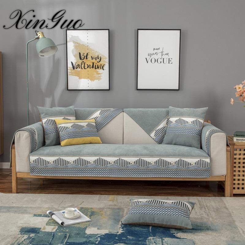 

Подушка для дивана Four Seasons, универсальный нескользящий кожаный чехол для дивана, высококачественный мягкий чехол для полотенец на спине, ткань 45*45Pillowcase серый