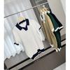 Color-Block Wave Pattern Jacquard Knit Polo Shirt Japanese Style Slim Fit T-Shirt Light Luxury Quality Men's Short Sleeve
