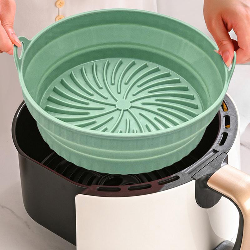 Air Fryer Mat Silicone Baking Tray Multifunctional Silicone Grill Mat Resistant To High Temperatures Pizza Fried Chicken Plates