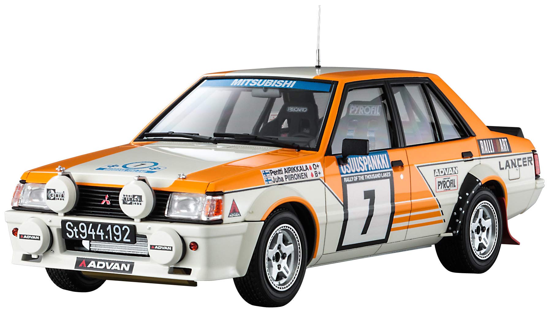 

Hasegawa Mitsubishi Lancer EX 2000 Turbo 1982 1000 Lakes Rally Plastic Model Kit HC38 1/24