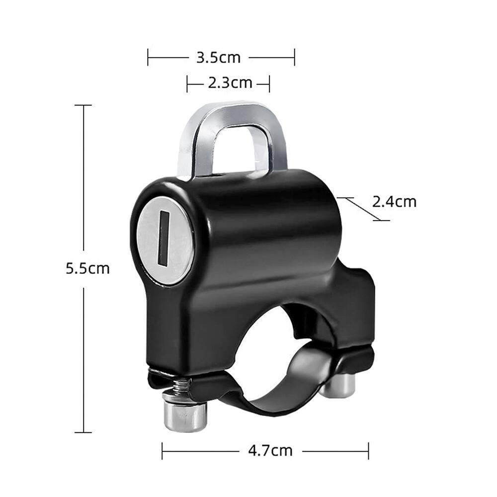 Helmet Lock for Motorcycle Scooter Atv Bicycle Universal Security Anti-theft Handlebar Lock 20mm-26mm with Keys Handle Locks