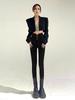 Women's High-Waisted Slimming Leggings - Spring 2026, Plus Size, Tapered, Elastic, Black Pencil Pants