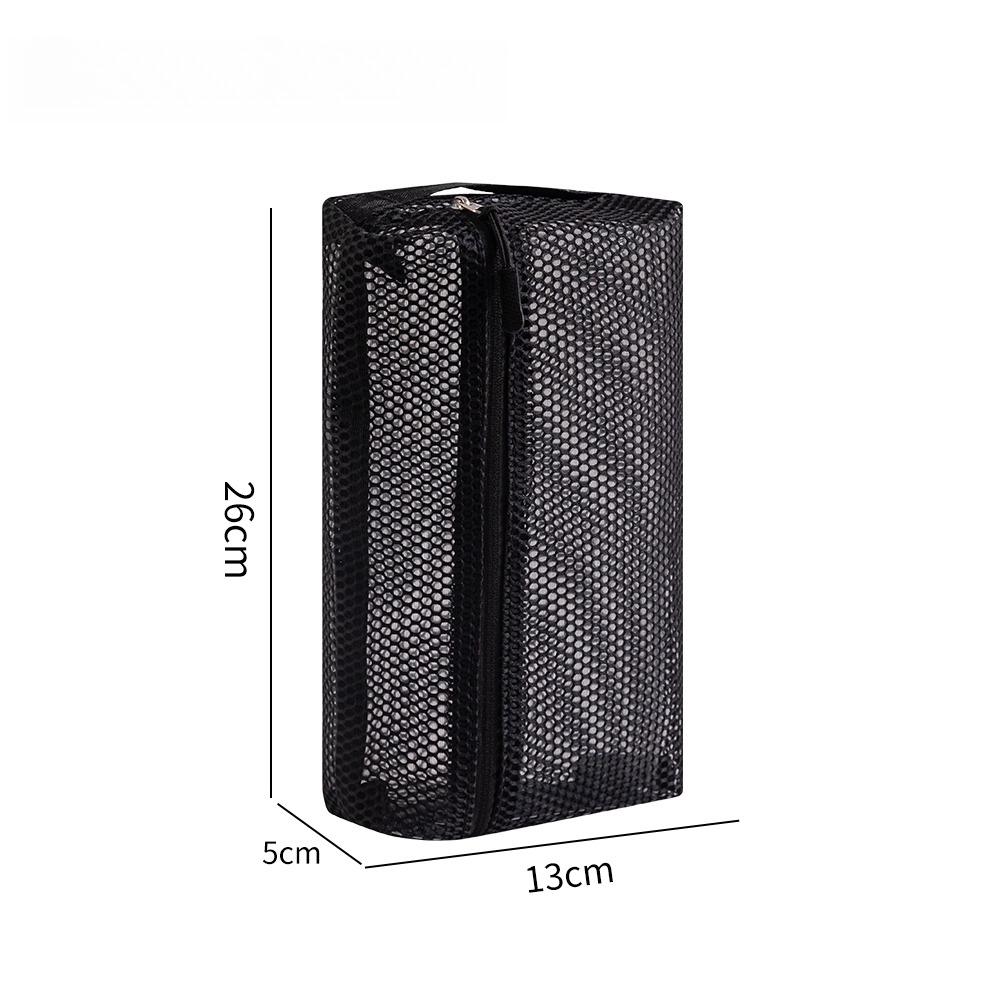 1-3pcs Casual Nylon Storage Pouch Transparent Mesh Mesh Pocket Cosmetic Bag with Zipper Swimming Mesh Packing Travel Storage Bag